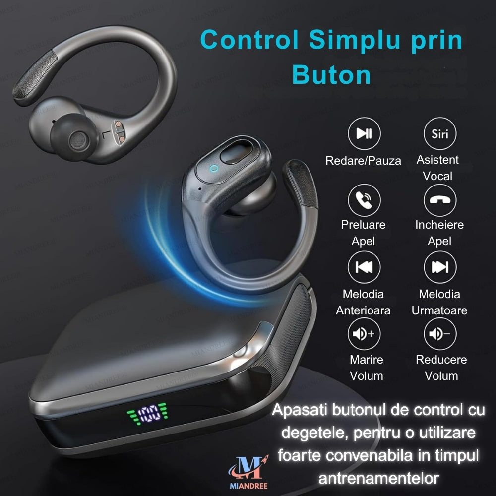 Căști Sport BX31 MIANDREE® - Bluetooth 5.3, 75h, IPX7