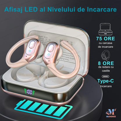 Căști Sport BX31 MIANDREE® - Bluetooth 5.3, 75h, IPX7