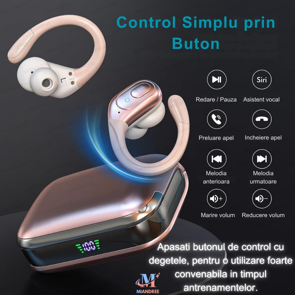 Căști Sport BX31 MIANDREE® - Bluetooth 5.3, 75h, IPX7