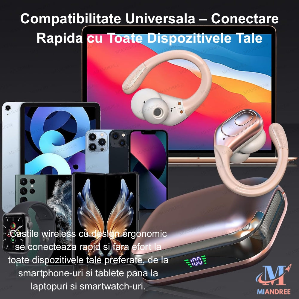 Căști Sport BX31 MIANDREE® - Bluetooth 5.3, 75h, IPX7