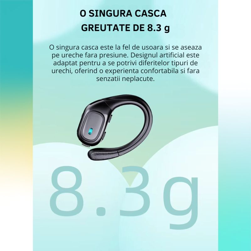 Casti Wireless Sport, MIANDREE® ActiveBuds, True Wireless, Bluetooth 5.3, In-Ear, Microfon Handsfree, Anulare Zgomot, Voice Assistant, Autonomie 40 Ore, Rezistente la Transpiratie, Afisaj LED, Negru