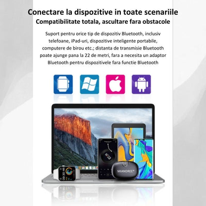Casti Wireless Sport, MIANDREE® ActiveBuds, True Wireless, Bluetooth 5.3, In-Ear, Microfon Handsfree, Anulare Zgomot, Voice Assistant, Autonomie 40 Ore, Rezistente la Transpiratie, Afisaj LED, Negru