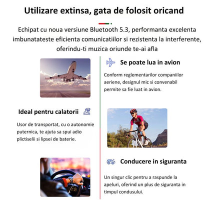 Casti Wireless Sport, MIANDREE® ActiveBuds, True Wireless, Bluetooth 5.3, In-Ear, Microfon Handsfree, Anulare Zgomot, Voice Assistant, Autonomie 40 Ore, Rezistente la Transpiratie, Afisaj LED, Negru