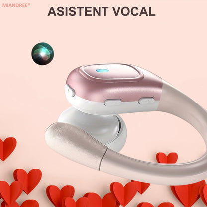 Casti Wireless Sport, MIANDREE® ActiveBuds, True Wireless, Bluetooth 5.3, In-Ear, Microfon Handsfree, Anulare Zgomot, Voice Assistant, Autonomie 40 Ore, Rezistente la Transpiratie, Afisaj LED, Roz