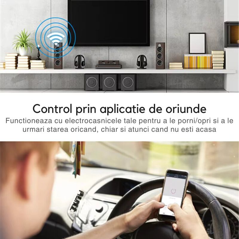 Detector Wi-Fi pentru Gaz Natural si GPL, Smart, Semnal Luminos si Acustic, Senzor de Temperatura, Control prin Aplicatia TUYA, Alerta pe Telefon, Ecran LCD, Prelevare prin Difuzie, MIANDREE®, Alb