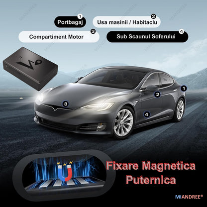 Mini Tracker GPS 4G LTE, Q10A, MIANDREE®, Portabil, Control de la Distanta, Monitorizare in Timp Real, Istoric Date, Ideal pentru Urmarire Discreta, Fixare Magnetica, Baterie 6000mAh Reincarcabila (15 ore live, 45 zile standby), Negru