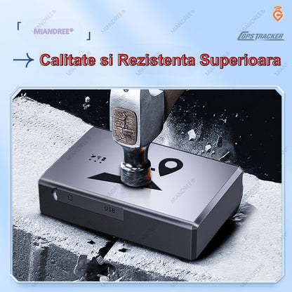 Mini Tracker GPS 4G LTE, Q10A, MIANDREE®, Portabil, Control de la Distanta, Monitorizare in Timp Real, Istoric Date, Ideal pentru Urmarire Discreta, Fixare Magnetica, Baterie 6000mAh Reincarcabila (15 ore live, 45 zile standby), Negru