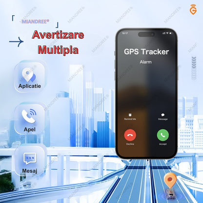 Mini Tracker GPS 4G LTE, Q10A, MIANDREE®, Portabil, Control de la Distanta, Monitorizare in Timp Real, Istoric Date, Ideal pentru Urmarire Discreta, Fixare Magnetica, Baterie 6000mAh Reincarcabila (15 ore live, 45 zile standby), Negru