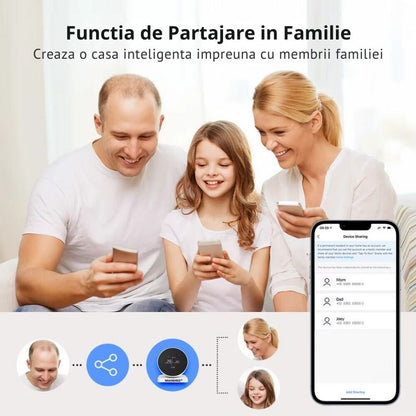 Termostat Smart RF Wireless MIANDREE®, Programabil, Compatibil Orice Centrala Termica si Incalzire Pardoseala, Touchscreen, Control prin Telefon/Internet, Tuya Smart Life, Alexa, Google Home, Kit cu Receiver, Alb