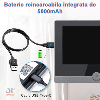 Vizor Electronic Inteligent Wi-Fi MIANDREE 1080P Full HD Gri Inchis